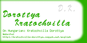 dorottya kratochvilla business card